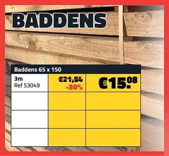 Promotions Baddens 3m - Produit maison - Bouwcenter Frans Vlaeminck - Valide de 05/06/2023 à 30/06/2023 chez Bouwcenter Frans Vlaeminck