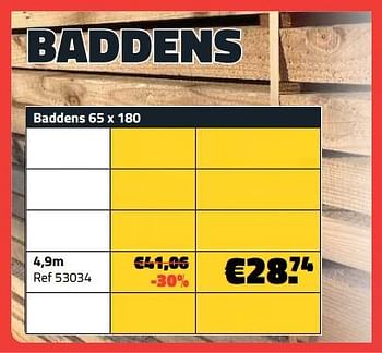 Promotions Baddens 4,9m - Produit maison - Bouwcenter Frans Vlaeminck - Valide de 05/06/2023 à 30/06/2023 chez Bouwcenter Frans Vlaeminck