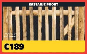Promoties Kastanje poort 100x100 cm - Huismerk - Bouwcenter Frans Vlaeminck - Geldig van 05/06/2023 tot 30/06/2023 bij Bouwcenter Frans Vlaeminck