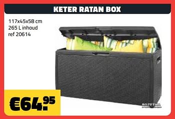 Promoties Keter ratan box - Keter - Geldig van 05/06/2023 tot 30/06/2023 bij Bouwcenter Frans Vlaeminck