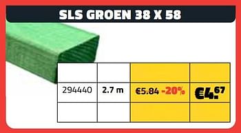 Promoties Sls groen 2.7 m - Huismerk - Bouwcenter Frans Vlaeminck - Geldig van 05/06/2023 tot 30/06/2023 bij Bouwcenter Frans Vlaeminck