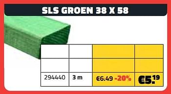 Promoties Sls groen 3 m - Huismerk - Bouwcenter Frans Vlaeminck - Geldig van 05/06/2023 tot 30/06/2023 bij Bouwcenter Frans Vlaeminck