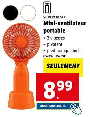 Promotions Mini-ventilateur portable - SilverCrest - Valide de 07/06/2023 à 13/06/2023 chez Lidl
