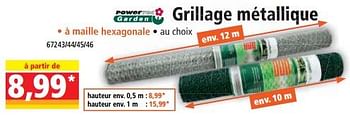 Promotions Grillage métallique - Powertec Garden - Valide de 07/06/2023 à 14/06/2023 chez Norma