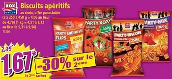 Promoties Biscuits apéritifs - XOX Group - Geldig van 07/06/2023 tot 14/06/2023 bij Norma
