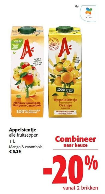 Promoties Appelsientje mango + carambola - Appelsientje - Geldig van 31/05/2023 tot 13/06/2023 bij Colruyt