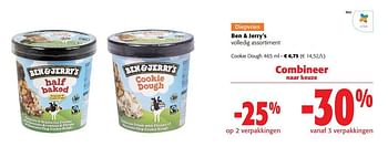 Promoties Ben + jerry`s cookie dough - Ben&Jerry's - Geldig van 31/05/2023 tot 13/06/2023 bij Colruyt
