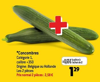 Promotions Concombres - Produit Maison - Louis Delhaize - Valide de 31/05/2023 à 06/06/2023 chez Louis Delhaize