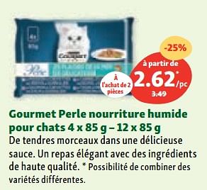 Promotions Gourmet perle nourriture humide pour chats - Purina - Valide de 07/06/2023 à 14/06/2023 chez Maxi Zoo