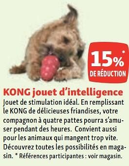 Promotions Kong jouet d’intelligence 15% de réduction - Kong - Valide de 07/06/2023 à 14/06/2023 chez Maxi Zoo
