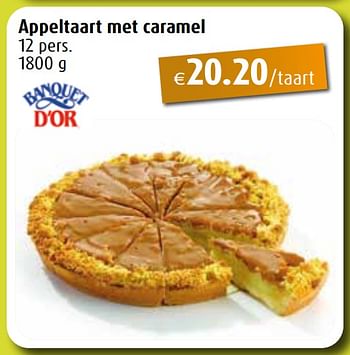 Promoties Appeltaart met caramel - Banquet D'or - Geldig van 30/05/2023 tot 01/07/2023 bij Aronde
