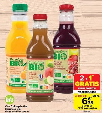 Promoties 100% puur appelsap - Huismerk - Carrefour  - Geldig van 31/05/2023 tot 12/06/2023 bij Carrefour