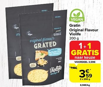Promoties Gratin original flavour violife - Violife - Geldig van 31/05/2023 tot 12/06/2023 bij Carrefour