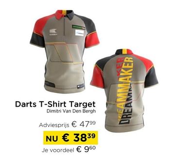 Promoties Darts t-shirt target - Target - Geldig van 01/06/2023 tot 30/06/2023 bij Molecule