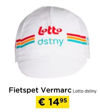 Promoties Fietspet vermarc lotto dstiny - Vermarc - Geldig van 01/06/2023 tot 30/06/2023 bij Molecule