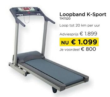 Promoties Loopband k-sport tm7520 - Ksport - Geldig van 01/06/2023 tot 30/06/2023 bij Molecule