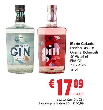 Promoties Marie galante london dry gin - Marie Galante - Geldig van 31/05/2023 tot 13/06/2023 bij Colruyt