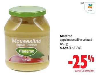 Promoties Materne appelmousseline velouté - Materne - Geldig van 31/05/2023 tot 13/06/2023 bij Colruyt