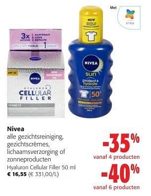 Promoties Nivea hyaluron cellular filler - Nivea - Geldig van 31/05/2023 tot 13/06/2023 bij Colruyt
