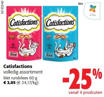 Promotions Catisfactions met rundvlees - Catisfactions - Valide de 31/05/2023 à 13/06/2023 chez Colruyt