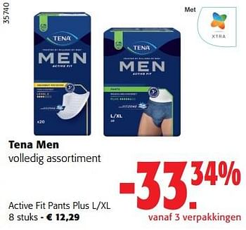 Promoties Tena men active fit pants plus l-xl - Tena - Geldig van 31/05/2023 tot 13/06/2023 bij Colruyt