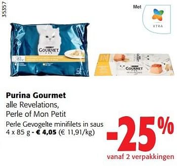 Promoties Purina gourmet perle gevogelte minifilets in saus - Purina - Geldig van 31/05/2023 tot 13/06/2023 bij Colruyt