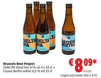 Promotions Brussels beer project delta ipa blond bier + grosse bertha witbier - Brussels Beer Project - Valide de 31/05/2023 à 13/06/2023 chez Colruyt