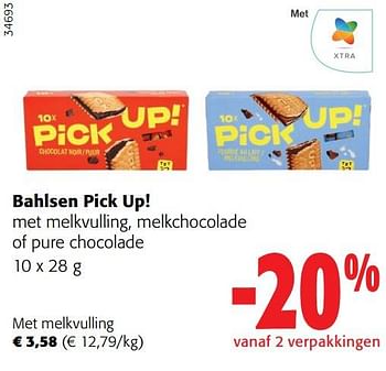 Promoties Bahlsen pick up! met melkvulling - Bahlsen - Geldig van 31/05/2023 tot 13/06/2023 bij Colruyt
