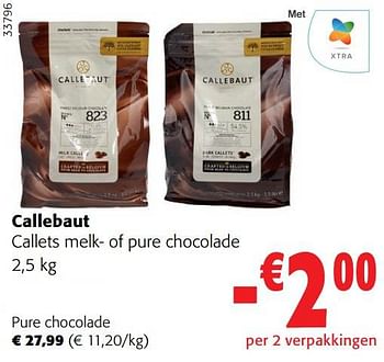 Promoties Callebaut pure chocolade - Callebaut - Geldig van 31/05/2023 tot 13/06/2023 bij Colruyt