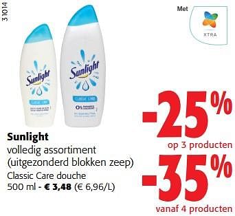 Promoties Sunlight classic care douche - Sunlight - Geldig van 31/05/2023 tot 13/06/2023 bij Colruyt