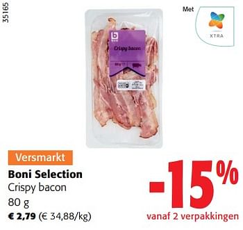 Promoties Boni selection crispy bacon - Boni - Geldig van 31/05/2023 tot 13/06/2023 bij Colruyt