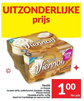 Promoties Nestlé le viennois karamel koffie vanille-karamel chocolade mousse viennois chocolade of koffie - Nestlé - Geldig van 06/06/2023 tot 11/06/2023 bij Intermarche