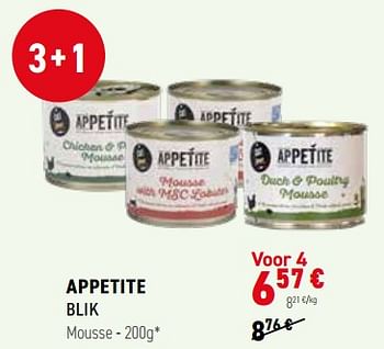 Promoties Appetite blik - Appetite - Geldig van 31/05/2023 tot 11/06/2023 bij Tom&Co