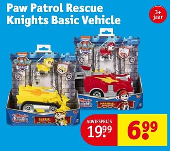 Promoties Paw patrol rescue knights basic vehicle - Spin Master - Geldig van 06/06/2023 tot 11/06/2023 bij Kruidvat