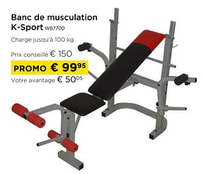 Banc de musculation k-sport wb7700