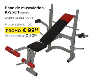 Promotions Banc de musculation k-sport wb7700 - Ksport - Valide de 01/06/2023 à 30/06/2023 chez Molecule