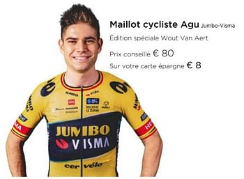 Promotions Maillot cycliste agu jumbo-visma - Agu - Valide de 01/06/2023 à 30/06/2023 chez Molecule