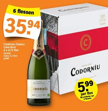 Promoties Codorníu clasico cava brut - Schuimwijnen - Geldig van 05/06/2023 tot 11/06/2023 bij Albert Heijn