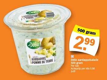 Promotions Délio aardappelsalade - Delio - Valide de 05/06/2023 à 11/06/2023 chez Albert Heijn