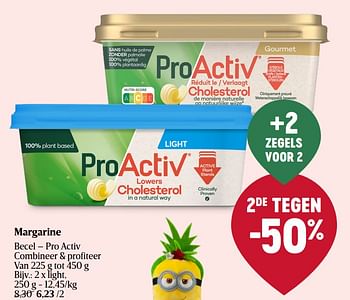 Promoties Margarine becel - pro activ light - Becel - Geldig van 08/06/2023 tot 14/06/2023 bij Delhaize