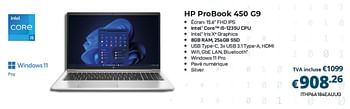 Promotions Hp probook 450 g9 - HP - Valide de 01/06/2023 à 30/06/2023 chez Compudeals