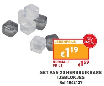 Promotions Set van 20 herbruikbare ijsblokjes - Produit maison - Trafic  - Valide de 07/06/2023 à 12/06/2023 chez Trafic