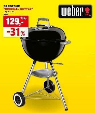Promoties Barbecue original kettle - Weber - Geldig van 21/04/2023 tot 30/06/2023 bij Hubo
