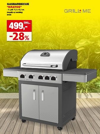 Promotions Gasbarbecue kratos - Grill Me - Valide de 21/04/2023 à 30/06/2023 chez Hubo