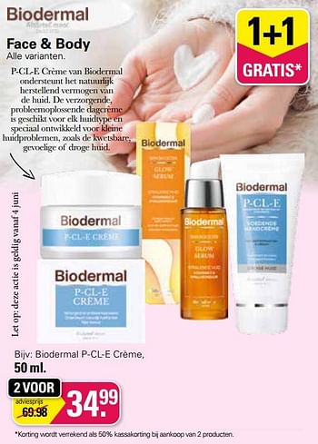 Promoties Biodermal p-cl-e crème - Biodermal - Geldig van 31/05/2023 tot 17/06/2023 bij De Online Drogist