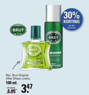 Promoties Brut original after shave lotion - Brut Original - Geldig van 31/05/2023 tot 17/06/2023 bij De Online Drogist