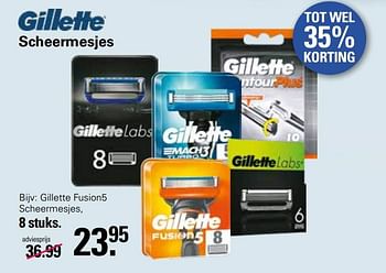 Promoties Gillette fusion5 scheermesjes - Gillette - Geldig van 31/05/2023 tot 17/06/2023 bij De Online Drogist