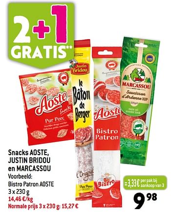 Promoties Bistro patron aoste - Aoste - Geldig van 07/06/2023 tot 13/06/2023 bij Smatch