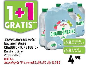 Promoties Gearomatiseerd water eau aromatisée chaudfontaine fusion - Chaudfontaine - Geldig van 07/06/2023 tot 13/06/2023 bij Match