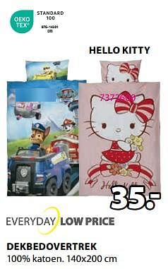 Promotions Dekbedovertrek hello kitty - Produit Maison - Jysk - Valide de 05/06/2023 à 30/06/2023 chez Jysk